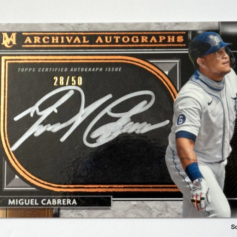 2021 Topps Museum Collection Archival Copper #'d /50 Miguel Cabrera #AA-MC Auto